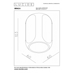 BRAGA LAMPA NATYNKOWA  23173/01/96  LUCIDE